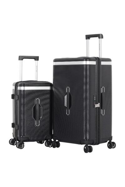AVIATOR 2-Piece 28" & 20" Brand Travel Luggage - Shatter-Resistant Pc Materia...