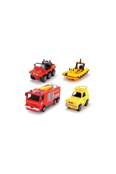 Simba Toys SET DE MAȘINI DE POMPEI CU 4 VEHICULE METALICE, GRIPEA ȘI SCARA, L...