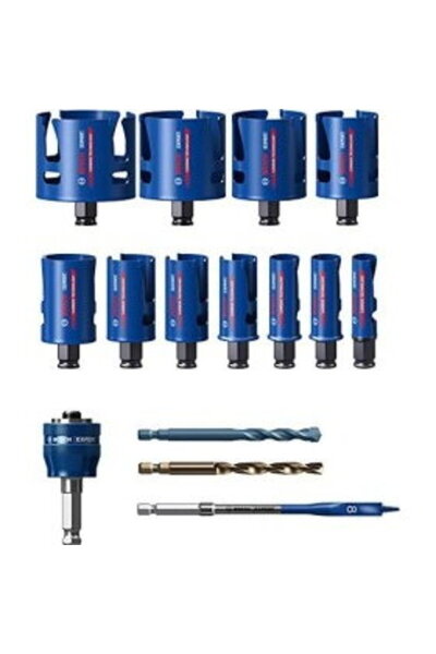 Bosch Set 15 carote, 20/22/25/32/35/40/44/51/60/64/76 mm