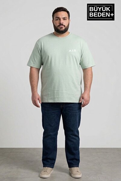 Superlife Men's Large Size Ar Printed 3Xl-6Xl Crew Neck T-Shirt Spr26Bts510-01