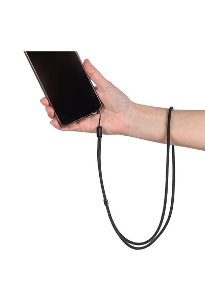 Z Store Accesoriu telefon negru răsucit 50cm