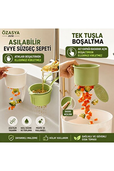 Özasya AVM MUTFAK EVYESİNE ASILABİLİR ATIK SÜZGECİ