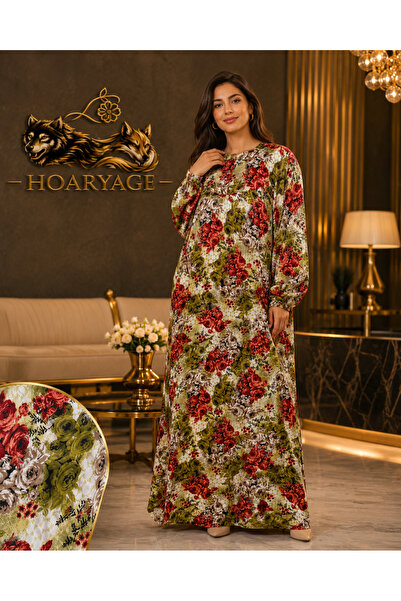 hoaryage Viscose Fabric Long Robe Dress Comfortable Fit Oversize Casual Styli...