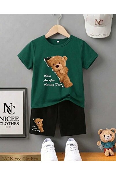 NC Nicee Clothes LETNJA DEČJA MAJICA I KRATKE HLAČE UNISEKS (ŠTA SI TI, MEDVE...
