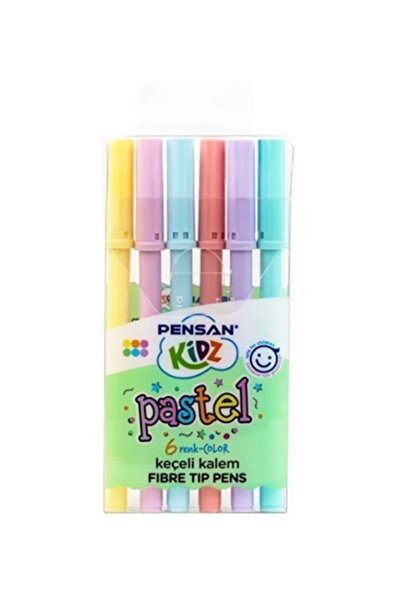 Pensan Felt-Tip Pens Pastel 6 Pieces - 2 Packs