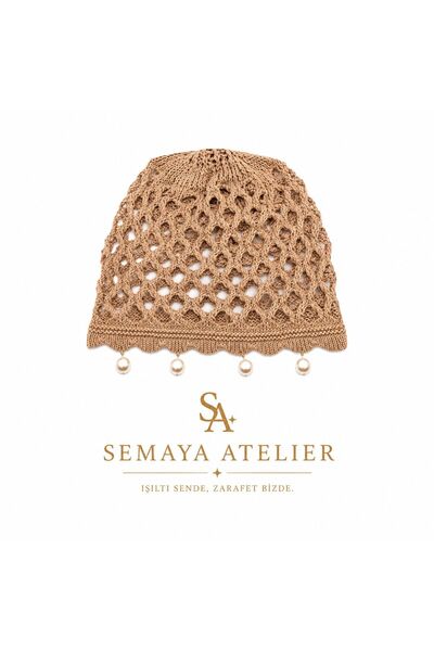 Semaya Atelier İncili Örgü Yazlık Bere 2026 Modası