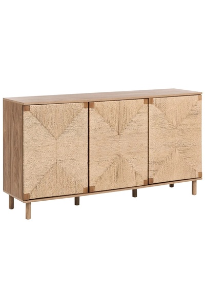 OEM Comodă cu 3 uși Re-Bloom Bondi, PAL/lemn de pin/PVC, 153x40x81 cm, 20 kg,...