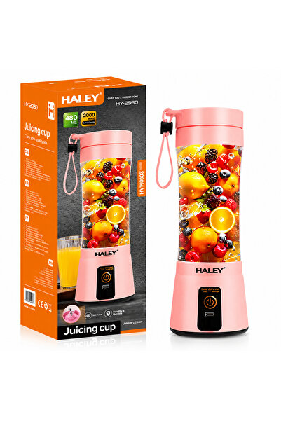 HALEY HY-2950 Φορητό Μπλέντερ, 480 ml, Μπαταρία 2000 mAh, Επαναφορτιζόμενο μέ...