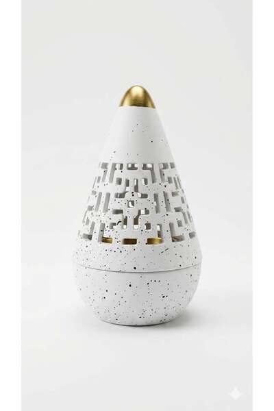 TOHFA Luxury white wooden incense burner with modern design12pes