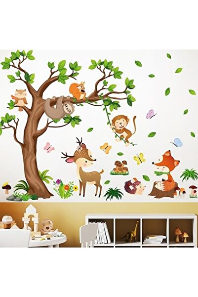 The Bros Tree Wall Decals, Removable Vinyl Wall Stickers for Living Room Bedroom