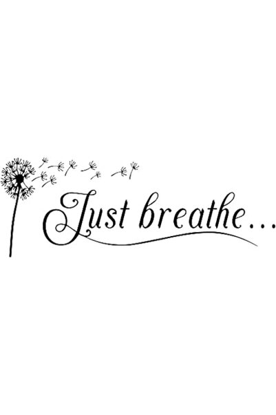 The Bros 2Pcs Wall Stickers, Vinyl Wall Decal, Yoga Quotes Positive Relax Mot...