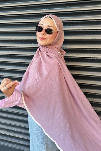 Madame Polo Muslin Shawl - Dried Rose