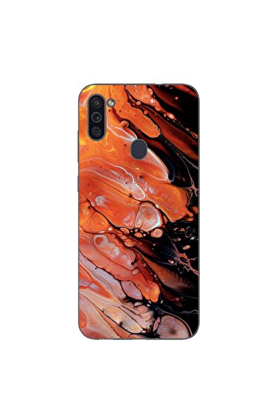 OEM Husa compatibila cu Samsung Galaxy A11 Silicon Gel Tpu Model Abstract Lav...