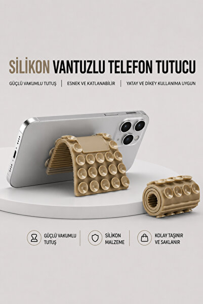 Nezih Case Tüm Telefon Ve Tablet Modelleriyle Uyumlu Çok Yüzeyli Vantuzlu Sta...