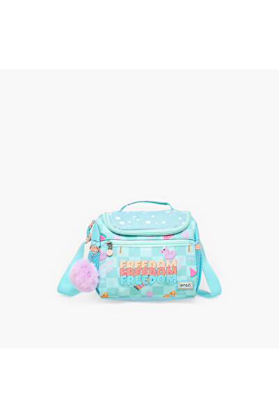 Enso Freedom Print Lunch Bag for Girls 8-13 Years with Adjustable Strap