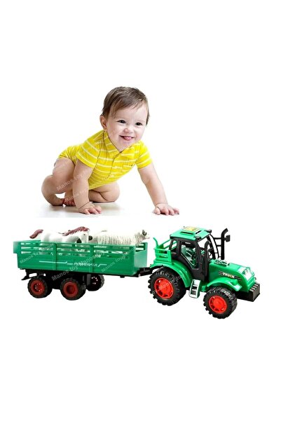 CasaDesteapta.ro Tractor cu Remorcă și Animale de Fermă pentru Copii, Set de ...