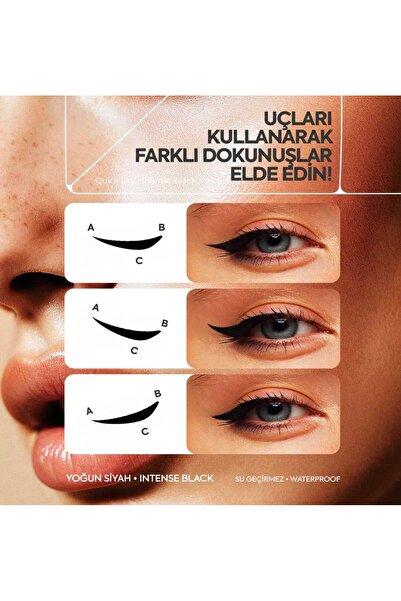 HaLVeY Damga Uçlu Çift Taraflı Eyeliner Kalemi