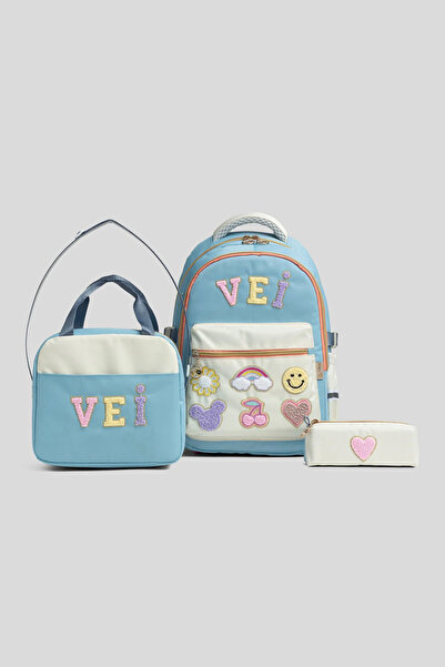 WANDER BAG Trodijelni set školske torbe za devojčice sa torbom za ručak i drž...