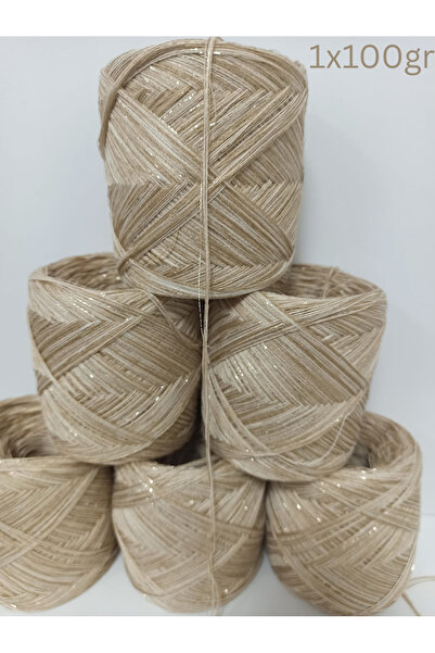 İPEK YÜN İPLİK DÜNYASI Viscose Mercerized Cotton Knitting Yarn (Cream, Beige,...
