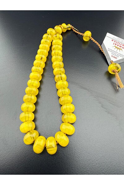 Jewel Custom Made Faturan Sıkma Amber Prayer Beads (8.5-13 mm) Signed by Mast...