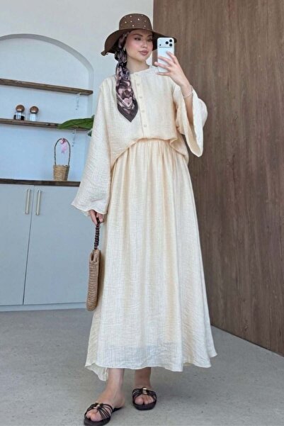 Şulemoda Giyim Verona Skirt Suit Cream