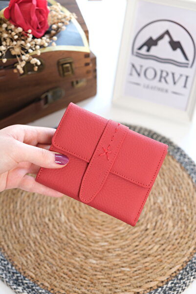 Norvi Leather Star Stitched Genuine Leather Women's Wallet 1372