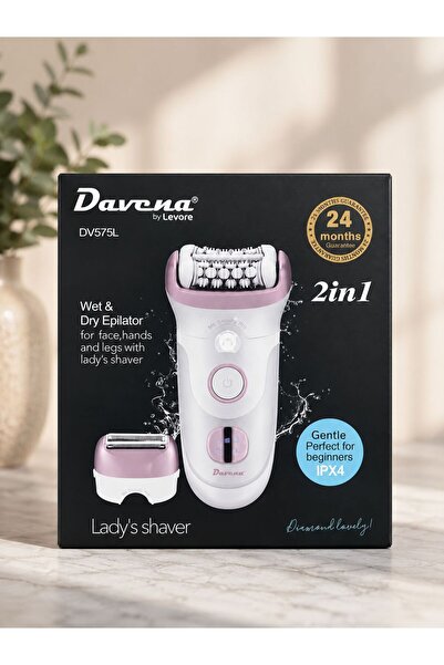Davena مكينة إزالة الشعر النسائية الايطالية 2*1 موديل DV575L استخدام جاف ورطب
