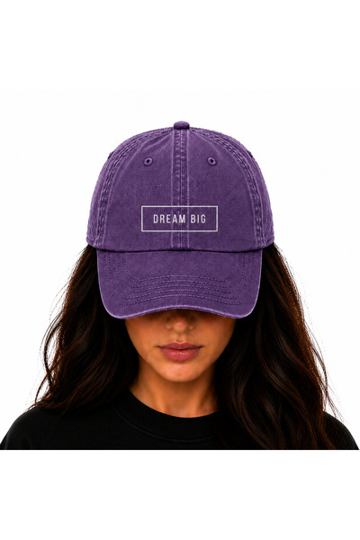 WeavedCo قبعة كلاسيكية مطرزة وقابلة للغسل (Dream Big) قبعة الأحلام الكبيرة