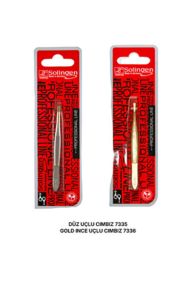Solingen Flat Tip Tweezers 7335 and Gold Fine Tip Tweezers 7336