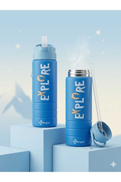 Lider MAGNESİA 304 Stainless Steel Water Bottle 750ml with Leak-Proof Lid and...