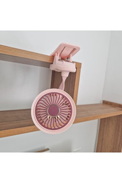 Naimeed Company Ventilator, cu baterie, Naimeed D5860, USB, Roz, 105x240x90mm