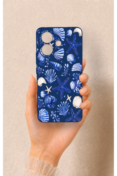 Vip Case Vivo V60 Lite Uyumlu Deniz Kabuğu Desenli Silikon Kılıf