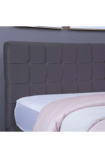 PAN HOME هيرمونيا هيدبورد مخمل رمادي L-150: ارتفاع 125 سم