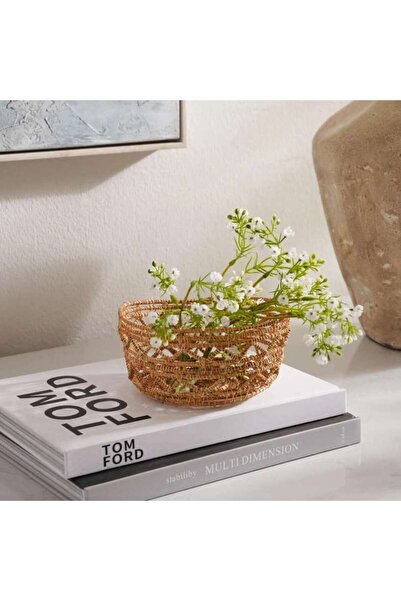 PAN HOME Tan Decorative Basket Dia17x9cm - Natural