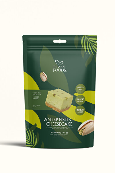 Dizzy Foods Dondurularak Kurutulmuş Antep Fıstıklı Cheesecake 50 Gr