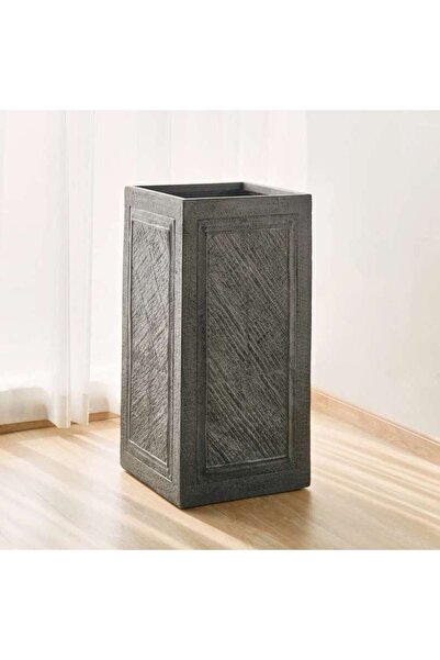 PAN HOME Avia Polyresin Rectangle Planter 40x40x80cm - Grey