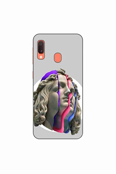 OEM Калъф, съвместим със Samsung Galaxy A20e, силиконов гел TPU, с десен Неон...