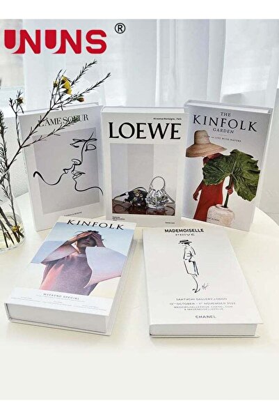 UNUNS 5 Pcs Decorative Books,Fake Books For Home Decor,Aesthetic Books For Ro...