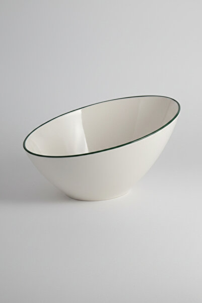 rinart 6-Piece Truva Ellipse Salad Bowl 22cm Rim Green