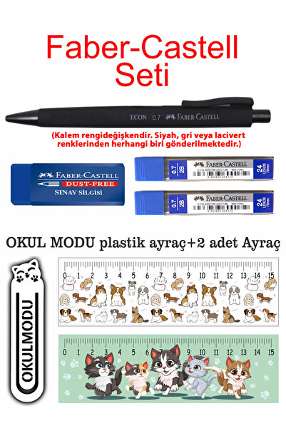 Faber Castell Econ Urban 0.7 Versatil Uçlu Kalem + Sınav Silgisi + 2B Kalem U...