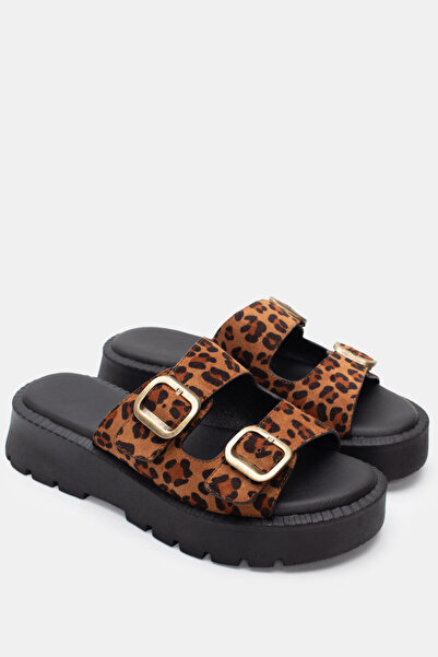 Luigi Σανδάλια φλατφόρμ με διπλές αγκράφες - Με animal print - 37