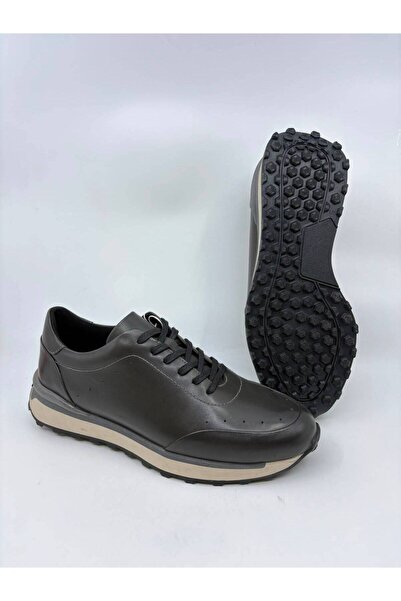 Papuccu Gray Men's Leather Shoes