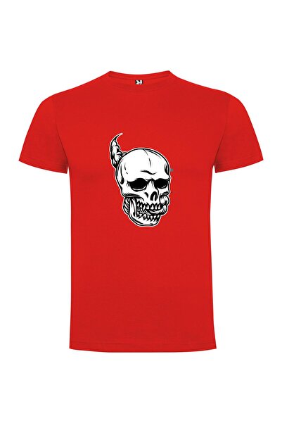 iLovePrints Horned Skull Cartoons Tshirt