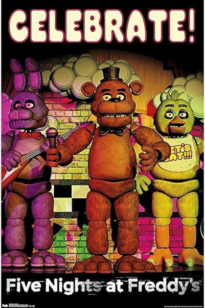 ESSESORIES Five Nights at Freddy's Celebrate Aesthetic Poster Wall Art Room D...