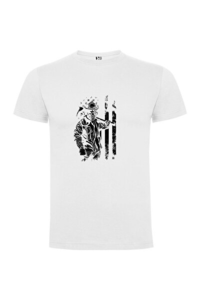 iLovePrints Brave Patriot Fireman Tshirt