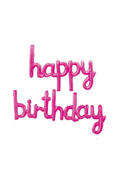 MP Mirific Party Happy Birthday Balloon Set, Metallic Foil, Fuchsia Pink