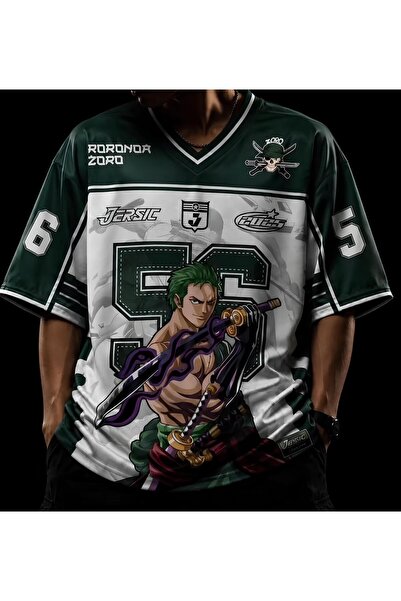 Minga London Anime Zoro Green Forma Unisex T-shirt