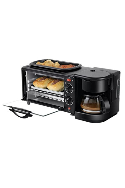 OEM Aparat mic dejun electric 3 în 1 cuptor 12L și grill cafetieră 800 ml put...
