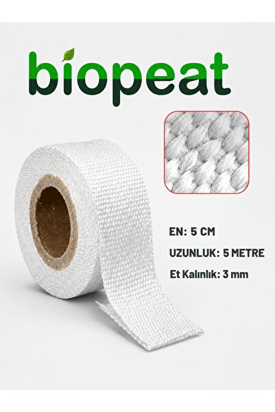 BioPeat Cam Elyaf Isı Yalıtım Bandı 5 Metre 5 cm Yanmaz Ateşe Dayanıklı Egzoz...
