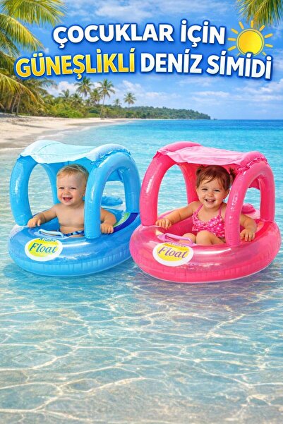 Empressco Gölgelikli Tenteli Çocuk Deniz Simiti Baby Float Bebek Deniz Simiti...